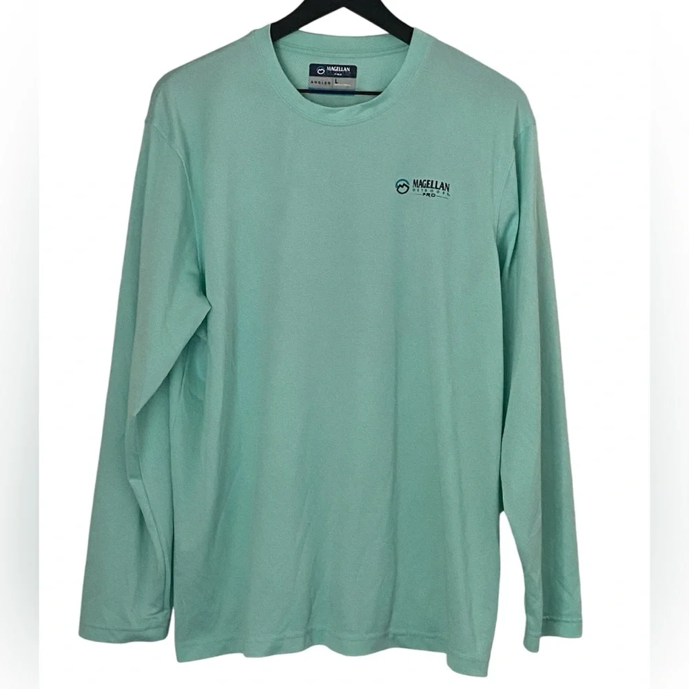 Magellan Men’s outdoors Pro Aqua Blue shirt Angler Series Long Sleeve Si… - Picture 1 of 13